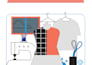 illustrate sewing instruction, write step by step guide
